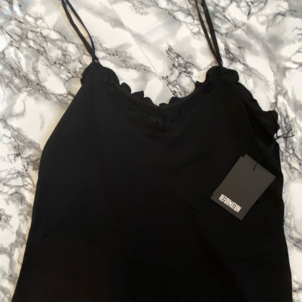 Reformation fiddle tank in black